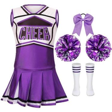 Imagem de Traje de fantasia yolsun Cheerleader Purple 4-5 anos