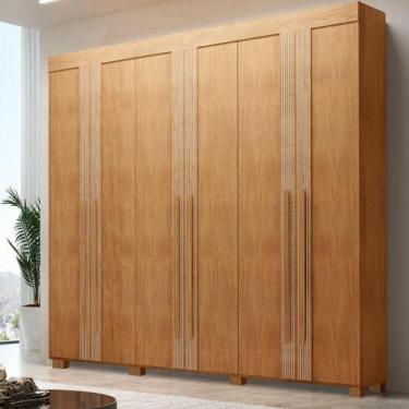 Imagem de Guarda-roupa Casal Lucca Premium 6 Portas 6 Gavetas Rufato Naturale - 
