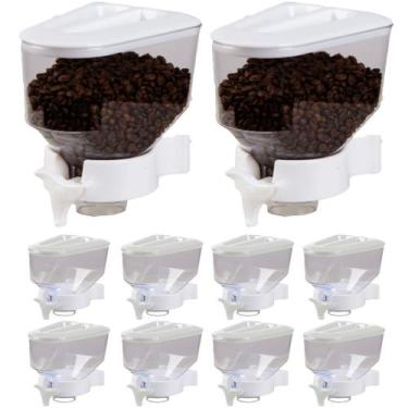 Imagem de Kit 10 Dispenser de Parede Porta Alimentos Mantimentos Cereais Grãos A