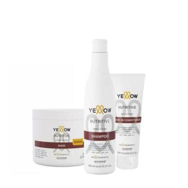 Imagem de Kit Nutritive Shampoo + Mascara e Leave in Yellow By Alfaparf (P)
