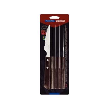 Imagem de Kit Churrasco 6 Peças Tramontina Polywood 21109/694, Castanho, 6