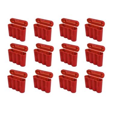 Imagem de EBC Battery 12 caixas de armazenamento de plástico vermelho AA AAA
