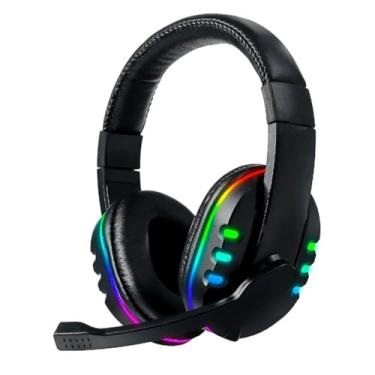 Imagem de Fone De Ouvido Gamer Headset RBG Compatível Com PC, Macbook, Notebook, Ps4, Xbox One, Series S/X, P2