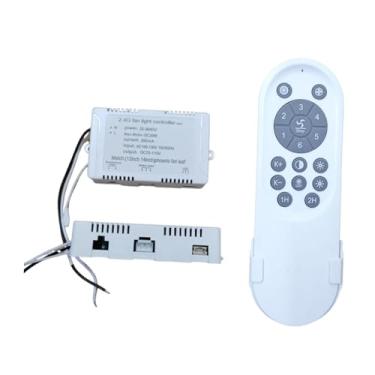 Imagem de Fenteer Controle remoto para ventiladores de teto branco multifuncional fácil de usar acessórios para Dlg-fsd24 Dlg-fsd36 Dlg-fsd25