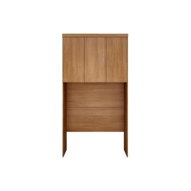 Imagem de Módulo de Quarto Solteiro Armário Ponte Aéreo Rizon c/ 3 Portas Freijo Cumaru - Novo Horizonte