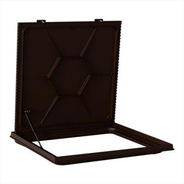 Imagem de Tampa Tampão Reforçado 500kg 80x80 Articulado Cisterna, Esgoto, Cx de 