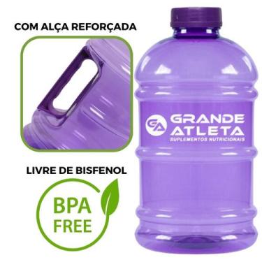 Imagem de Galão lilás 2,2 Litros com alça - Grande Atleta - Grande Atleta Suplem