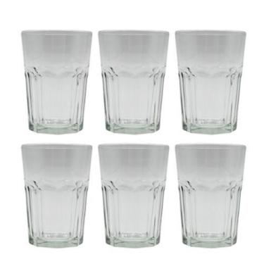 Imagem de Conjunto 6 Copos Facetado Long Drink Vidro Bar 400Ml - Class Home