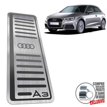 Imagem de Descanso de Pé Aço Inox Audi A3 2017 A 2021 Preto