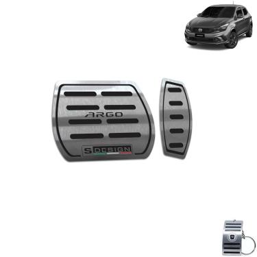 Imagem de Pedaleira Automático Em Aço Inox Preto Fiat Argo S-Design