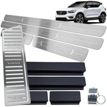 Imagem de Soleiras + Descanso de Pé Volvo XC40 2018 A 2020 Inox Prata