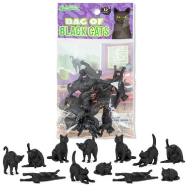 Imagem de Archie McPhee Cat Lover/Crazy Cat Lady Bag of 12 Miniature Soft Vinyl Cats (Black)