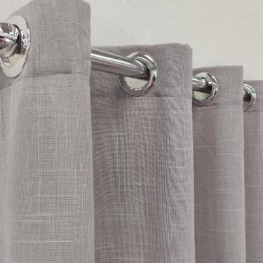 Imagem de Cortina Para Sala/Quarto De Voil Linho Com Forro Blackout Sala Porta 4