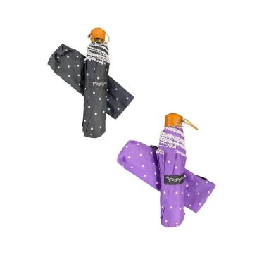 Imagem de Kit 02 Guardas-Chuva Reforçado Voyagem Preto E Lilás 010R