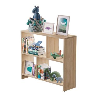 Imagem de Estante Infantil Nicho Organizador Criança Armário Para Brinquedos Carvalho