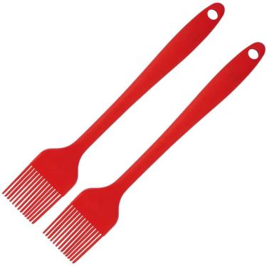 Imagem de Pincel Culinario De Silicone Vermelho Kit 02 Un