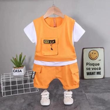 Imagem de Conjunto de Verão Casual para Bebês - Camiseta e Shorts 2 Peças, 12 mi