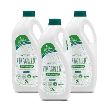 Imagem de Kit 3 Limpador Multiuso Natural Hipoalergênico 2l Ação Clareadora Desincrustante Cozinhas Banheiros Pisos Superfícies Elimina Fungos Bactérias Mofo Odores (Natural)