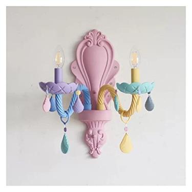 Imagem de Lustre moderno para quarto de crianças, lustres para quarto de crianças, berçário, princesa, luminária suspensa, casa interna, cor de macaron, lustre para quarto de meninas (tamanho: 8 luzes