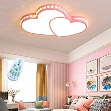 Imagem de ALED Luz de Teto Regulável Menino Menina Quarto Luminária de Teto Moderna Coração em Forma de Diamante Iluminação com Controle Remoto Sala de Estar Quarto Infantil Corredor Café Bar Lâmpadas