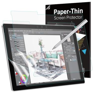 Imagem de MoKo Protetor de tela fosco para tablet Microsoft Surface Pro 7 plus/Pro 7/Pro 6/Pro 5/Pro 4/Pro LTE, filme PET antirreflexo, desenho e esboço com caneta Surface como no papel, pacote com 2,