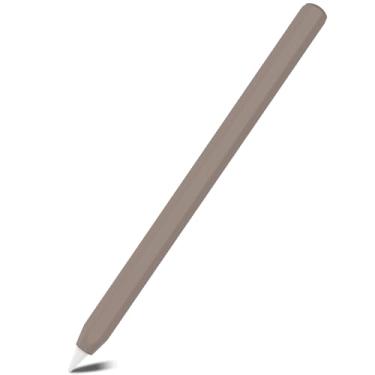 Imagem de SSS·GRGB Capa de silicone Apple Pencil compatível com Apple Pencil 2ª geração e Apple Pencil Pro, silicone ultrafino compatível com carregamento magnético e toque duplo (1 pacote, cáqui)