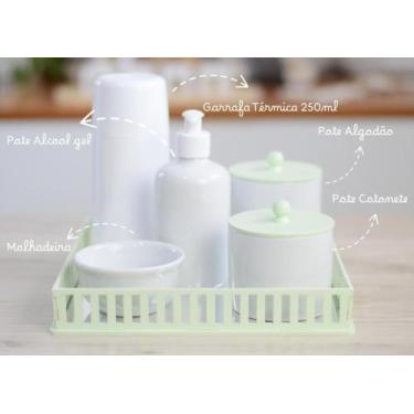 Imagem de Kit Higiene Cuidados Maternidade Porcelana Bebê K209 Verde Unissex Qua