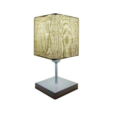 Imagem de Abajur Luminária Mesa Quarto Sala Moderno Vivare md-2008BR Cúpula em T