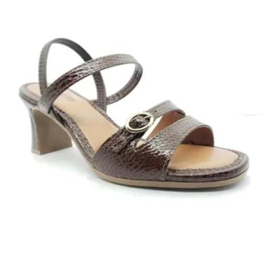 Imagem de Sandália Mississipi de Salto Bloco - Marrom (Marrom, BR, Adulto, Numérico, 37)