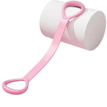 Imagem de Elástico de Treino em Silicone Reforçado – Resistência ideal para Yoga, Pilates, Alongamento e Treinos de Força (Rosa)