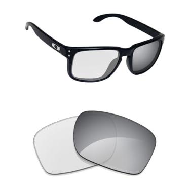 Imagem de Alphax Lentes de substituição adaptáveis fotocromáticas espelhadas não polarizadas de titânio para óculos de sol Oakley Top Spinner 4B OX3136