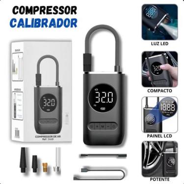 Imagem de Mini Compressor 150 Psi Recarregável Para Carro E Moto - ROMI