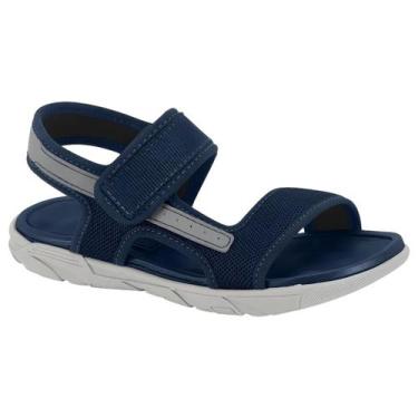 Imagem de Sandália Meninos Molekinho Tecido Tira Marinho Cinza, Marinho, Cinza, 