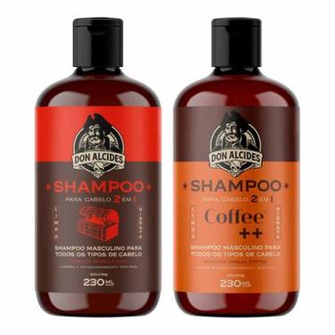 Imagem de Kit 2x Shampoo Cabelo Don Alcides Barba Negra E Coffe 230ml