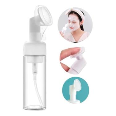 Imagem de Frasco Pump Espumador 120ml com Escova de Silicone – Frasco Recarregável para Skincare e Limpeza Facial Profunda, Pele Macia e Radiante