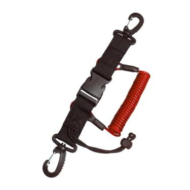 Imagem de YIJU Cordão de mergulho anti-perda com mola espiral multifuncional para câmera com lanterna, Vermelho