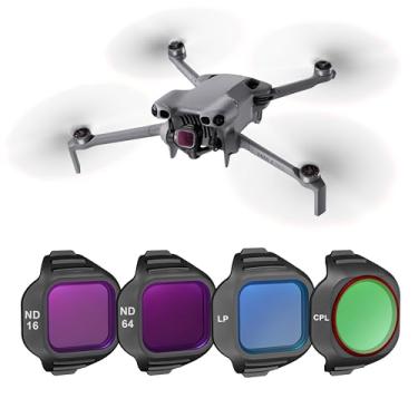 Imagem de STARTRC Conjunto de filtros para acessórios DJI Mini 5 Pro, pacote com 4 filtros de redução de poluição luminosa/ND16/64/CPL Mini 5 Pro filtros de lente de drone, vidro óptico HD multi-revestido