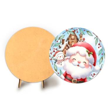 Imagem de Painel Com Elastico Redondo 50cm Natal + Suporte MDF (NAT161)