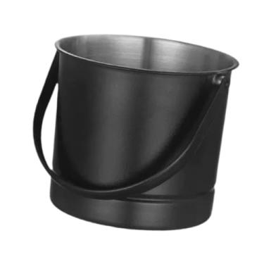 Imagem de IEUDNS Balde de gelo de 1,5 L para bebidas e cerveja em aço inoxidável para, banquete e festa, Preto