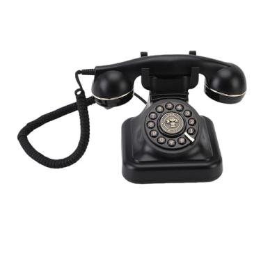 Imagem de Tangxi Livro de Visitas de áudio, Telefone de Casamento, Gravação de Mensagens de áudio Personalizadas Com Correio de Voz, Telefone retrô de Livro de Visitas Com Cartão de Micro (preto)