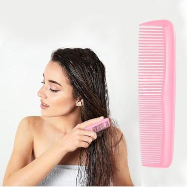 Imagem de Conjunto de 6 pentes de cabelo, bolso fino, mini pente de plástico, pentes de curativos de viagem para mulheres e homens, pentes para cabello (rosa)