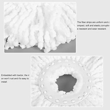 Imagem de Pssopp Cabeça de Microfibra de Substituição de Esfregão de Cedro para Esfregão Mágico de 360 ​​graus, Macio e Altamente Absorvente para Pisos de Azulejo e Madeira (Branco)