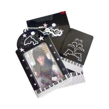 Imagem de Porta-Cartões Kawaii Kpop Y2K Charm Chaveiro Para Cartão De Identidade
