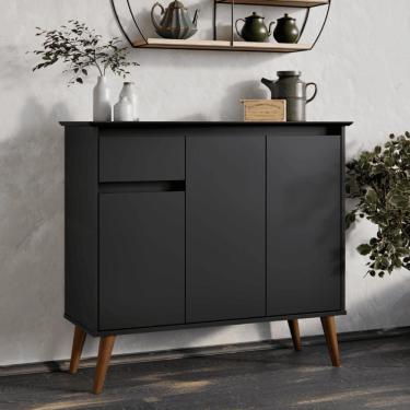 Imagem de Aparador 1 Gaveta 3 Portas Londres Preto