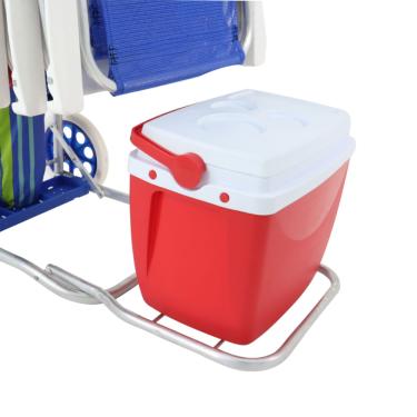 Imagem de Carrinho Mesa para Praia em Alumínio com Bolsa e Avanço Azul Bel