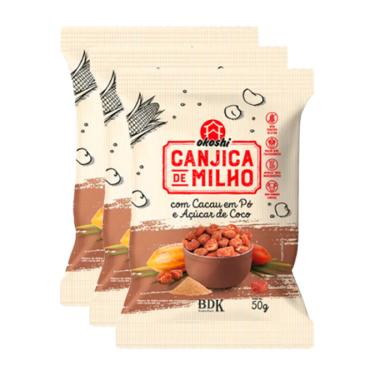 Imagem de Kit 3X: Canjica de Milho com Cacau/Açúcar de Coco Okoshi 50g