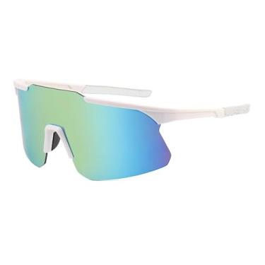 Imagem de Óculos de sol para ciclismo com lentes espelhadas, proteção UV400 para áreas externas, óculos de sol esportivos para cic