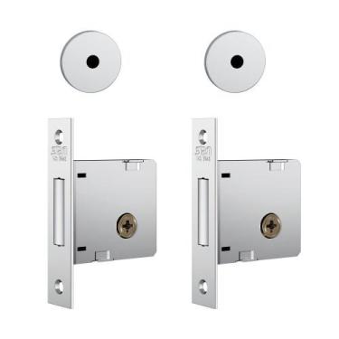 Imagem de Fechadura Stam Trava Auxiliar Tetra Par 40MM 1004 RR IX Cr