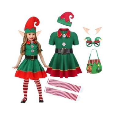 Imagem de Fantasia De Elfo Verde Para Crianças 2025, Traje De Papai Noel Para O 