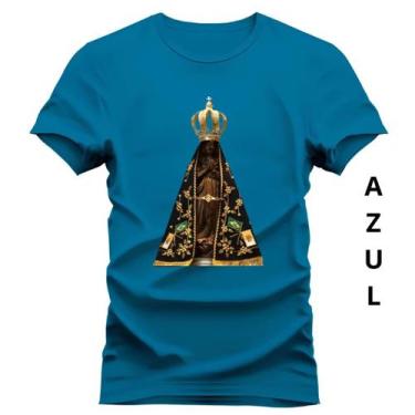 Imagem de Camiseta Unissex Camisa Estampada Nossa Senhora Aparecida 100% Algodão